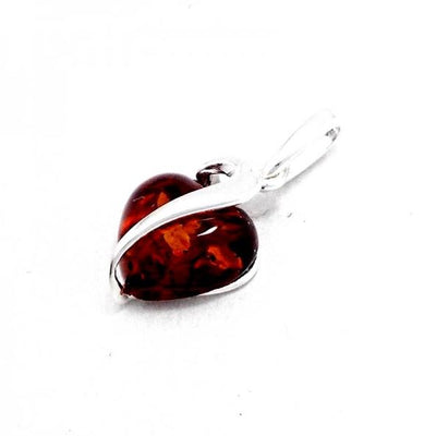 Amber Heart Earrings